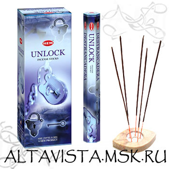 Освобождение (Unlock) ароматные палочки-благовония Ароматические благовония-палочки Освобождение(Unlock).Упаковка 20 шт.Производство HEM (Индия).
