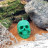 Свеча восковая череп зеленая малая - Свеча восковая череп зеленая малая