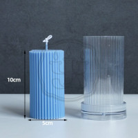 Пластиковая форма ребристый цилиндр