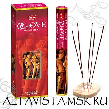 Любовь (Love) ароматные палочки-благовония Ароматические благовония-палочки Любовь(Love).Упаковка 20 шт.Производство HEM (Индия).