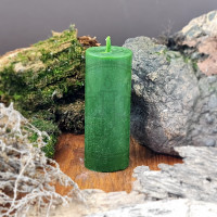 Свеча восковая колонна зеленая