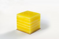 Свеча интерьерная куб Лимон