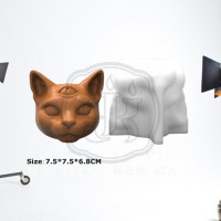 силиконовая форма ввиде головы кошки и демона