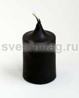 Свеча восковая столбик черная