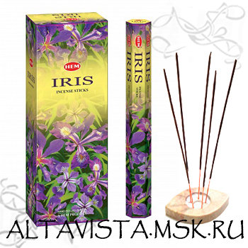 Ирис (Iris) ароматные палочки-благовония Ароматические благовония-палочки Ирис(Iris).Упаковка 20 шт.Производство HEM (Индия).