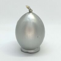 Свеча яйцо серебряная
