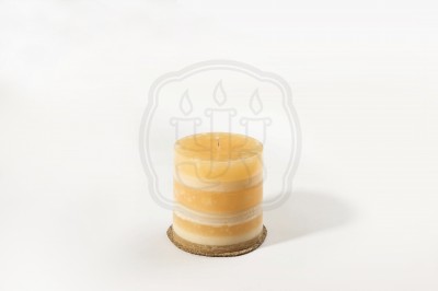 Свеча интерьерная цилиндр Имбирный пряник Малая монофитильная свеча залитая слоями.