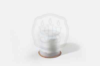 Свеча интерьерная цилиндр Жасмин Малая монофитильная свеча залитая слоями.