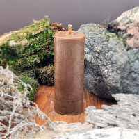 Свеча восковая колонна коричневая